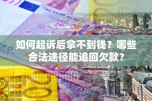 武汉如何起诉后拿不到钱？哪些合法途径能追回欠款？