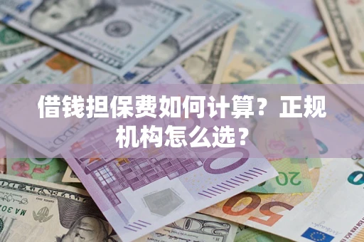 武汉借钱担保费如何计算？正规机构怎么选？