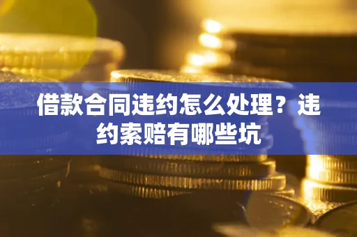 武汉借款合同违约怎么处理？违约索赔有哪些坑