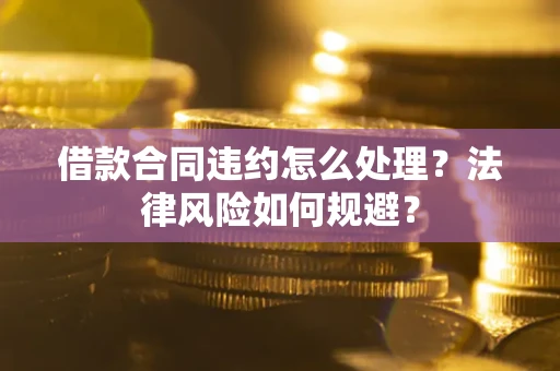 武汉借款合同违约怎么处理？法律风险如何规避？